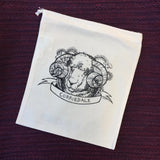 Sheep Breed & Fiber Friends Organic Cotton Project Bag