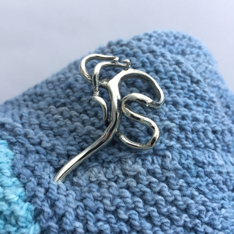 Grape Tendril Shawl Pin