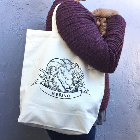 Individual Sheep Breed Organic Cotton Tote Bag