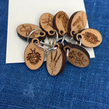 Natural Dye Plants Stitch Marker Set