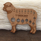Sincere Sheep Wooden Needle Gauge