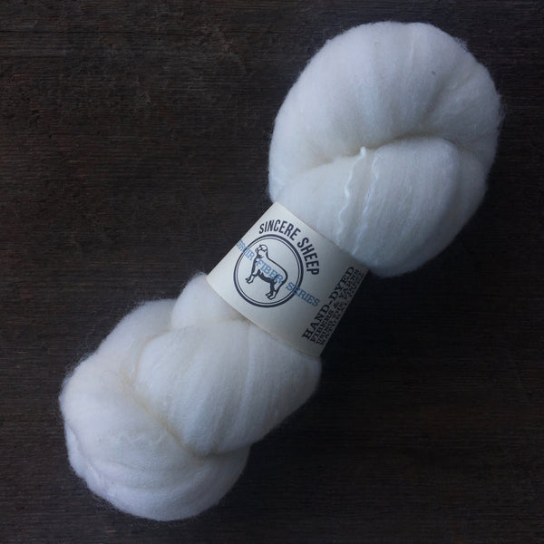 CVM Tussah Silk Roving / 85% CVM Wool, 15% Tussah Silk
